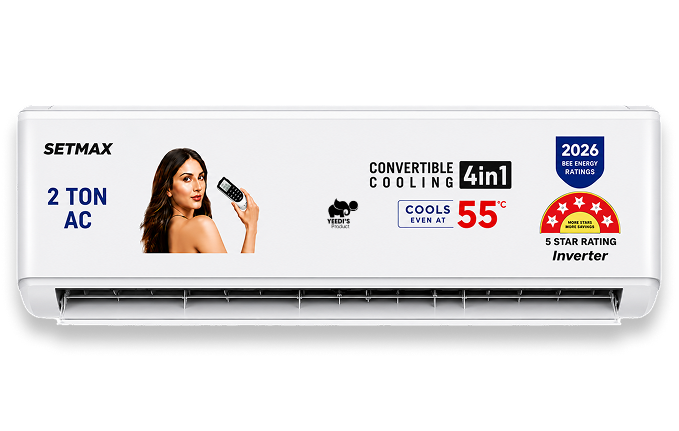 2 Ton High-Capacity Air Conditioner with Metal-Plastic Hybrid Body